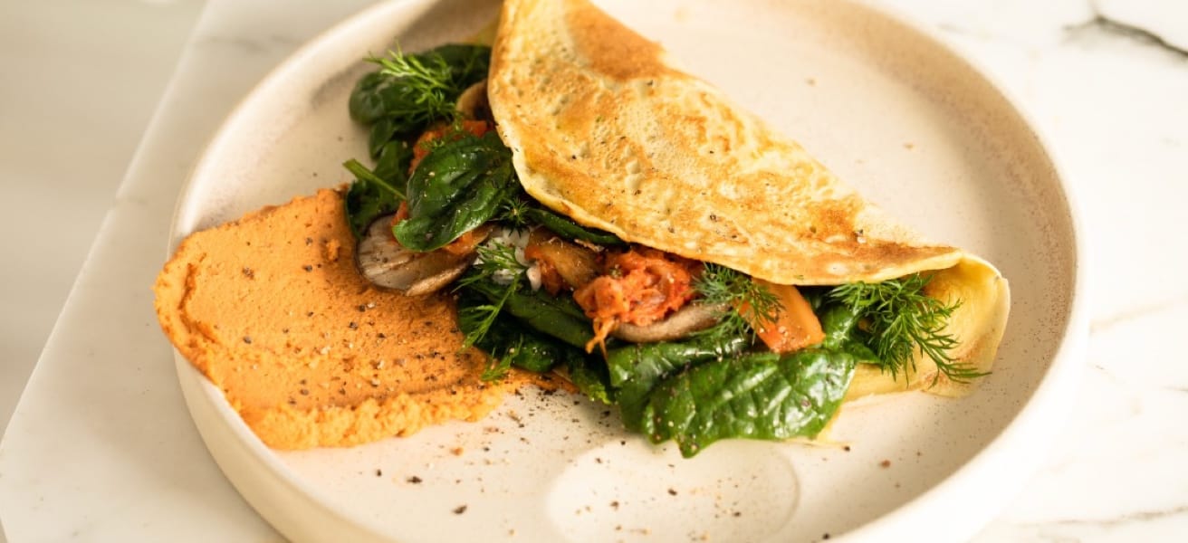 Omelet with vegetables